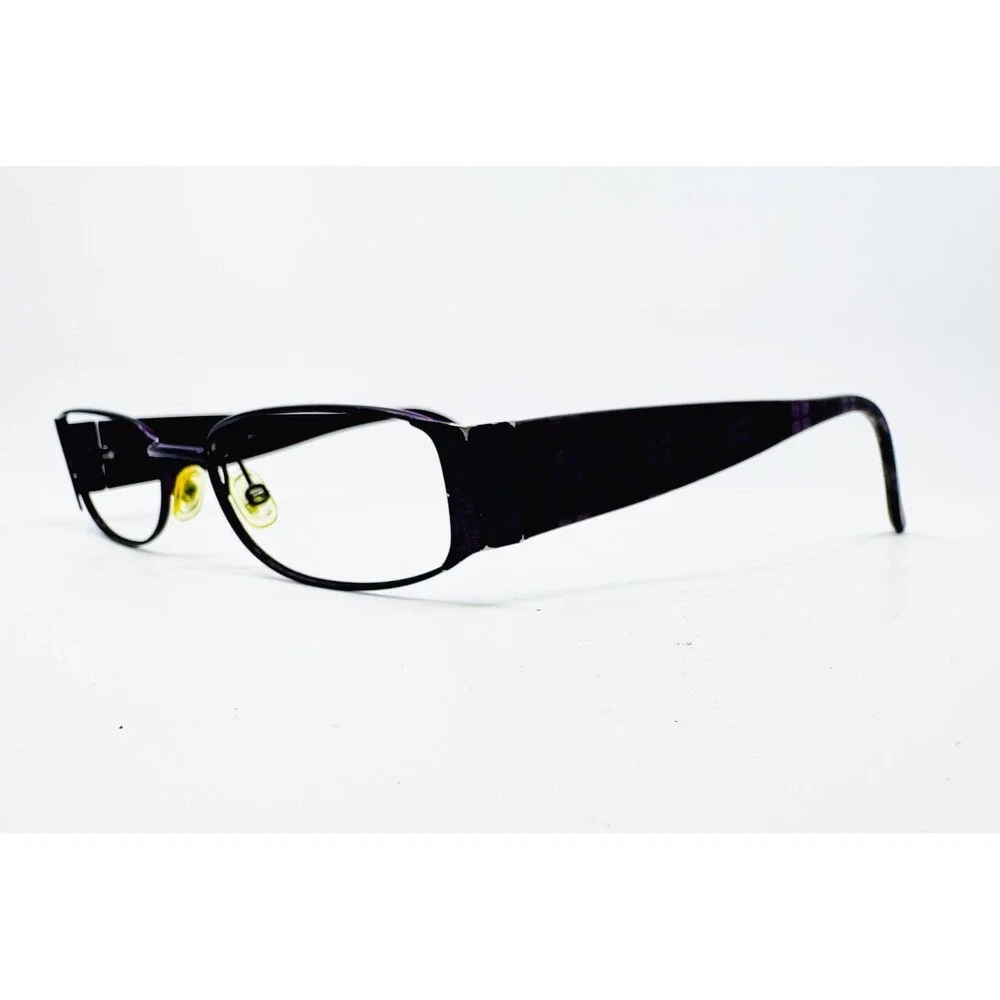 BCBGMAXAZRIA Eyeglasses Womens Purple Oval Metal Frame 51-16-135 41346